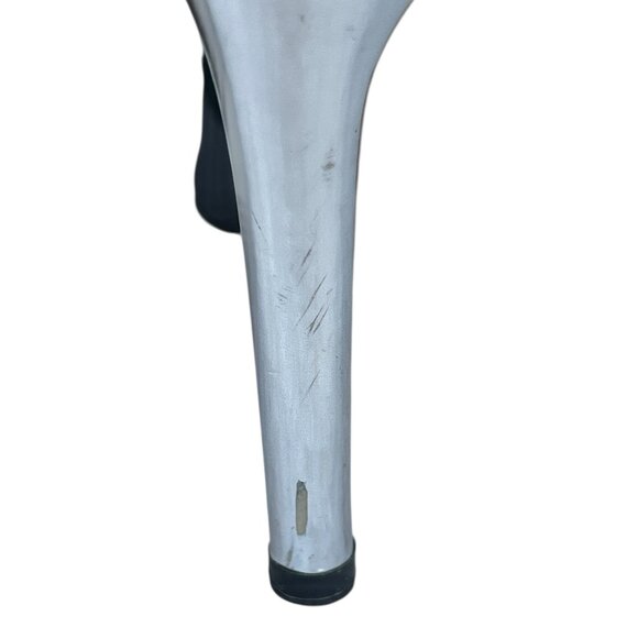 Reed Krakoff Black Mesh & Silver Leather Heels W/ Feathers Size 6.5 EU Size 37.5 - Picture 10 of 15